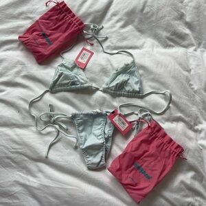 NWT Edikted Denim Bikini Set